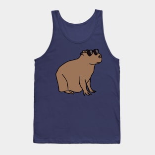 Capybara Wearing Sunglasses Tank Top